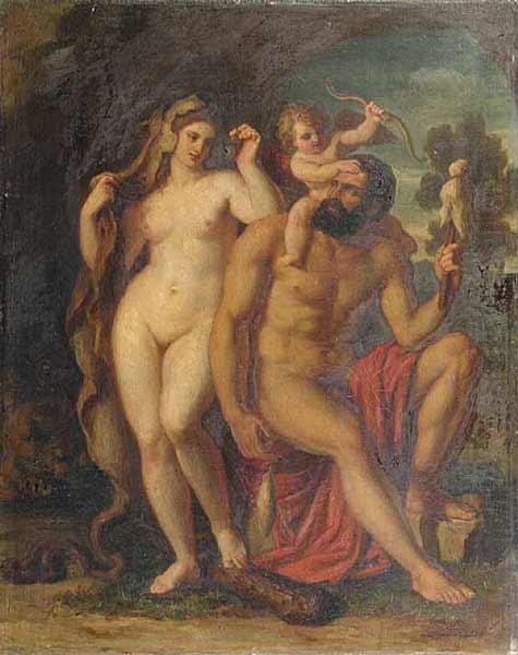 Hercules and Omphale, Carl Rahl